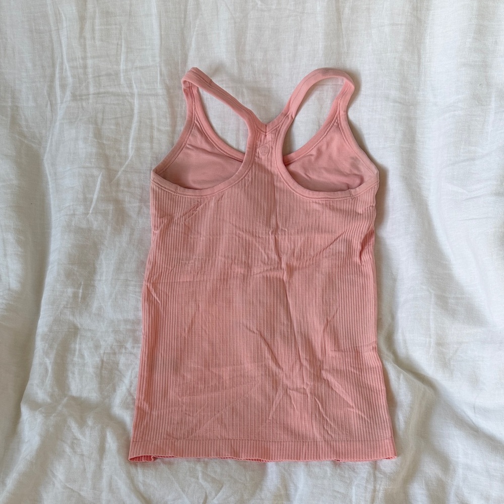 Lululemon Peach Ribbed Racerback Tank Top